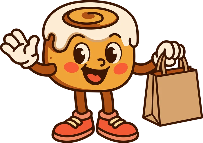 Personaje de Rollstars con una bolsa de compra