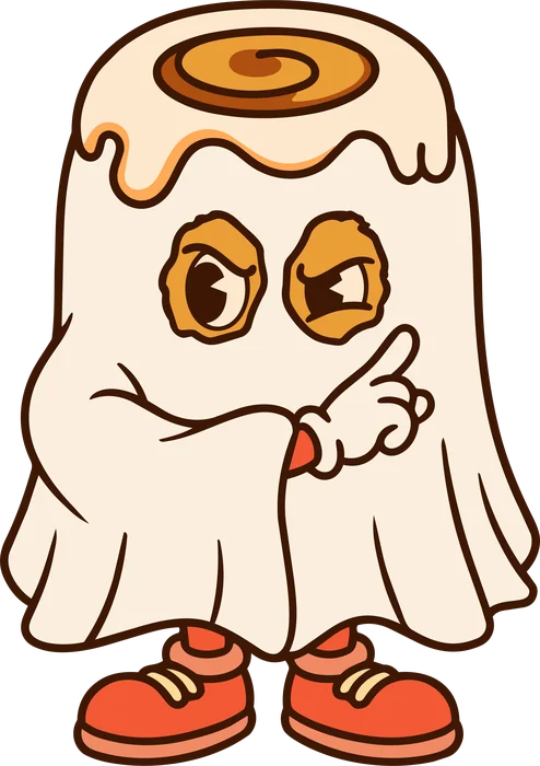 Personaje de Rollstars disfrazado de fantasma